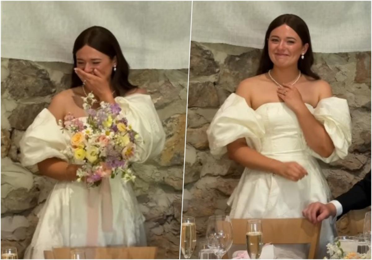 „Am plâns cu toții la acest videoclip!” La nunta ei, o profesoară izbucnește în lacrimi când descoperă surpriza elevilor ei / FOTO: colaj capturi Instagram @loveandlens.creations